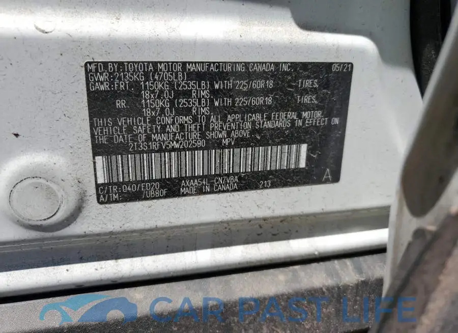 2T3S1RFV5MW202590# 12