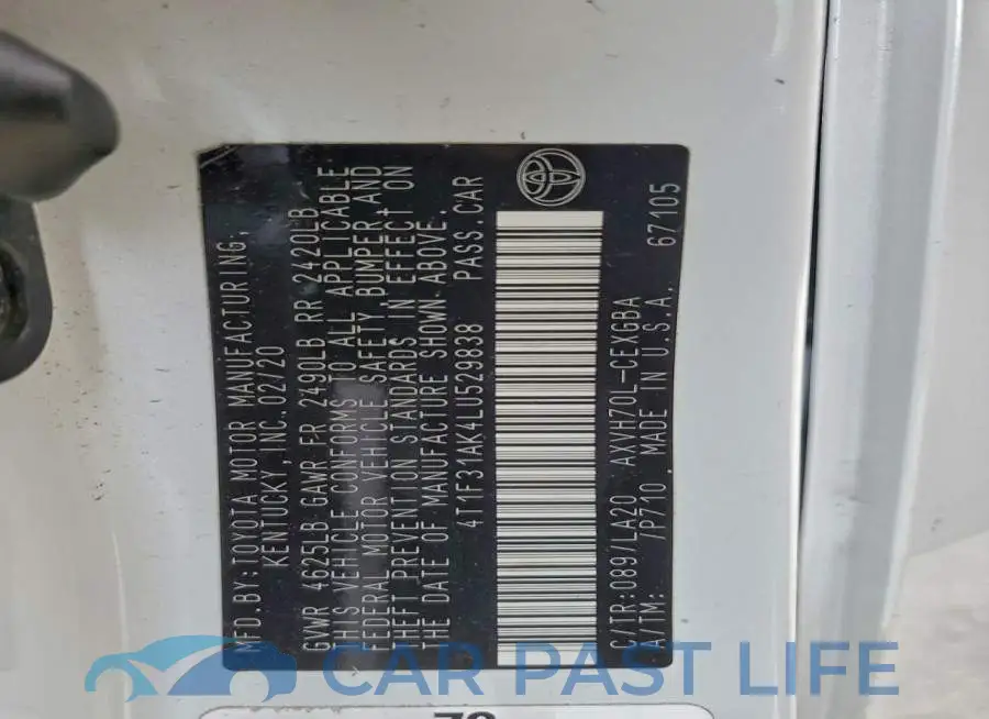 4T1F31AK4LU529838# 13
