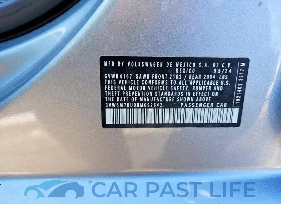 3VW5M7BU0RM092642# 12