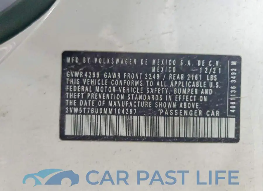 3VW5T7BU0MM104297# 12