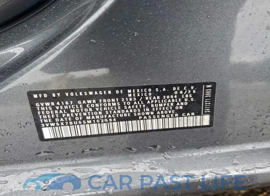 3VW5X7BU5SM102594# 12