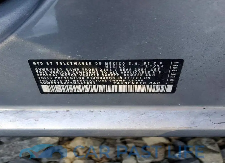 3VW5X7BU6SM042051# 12