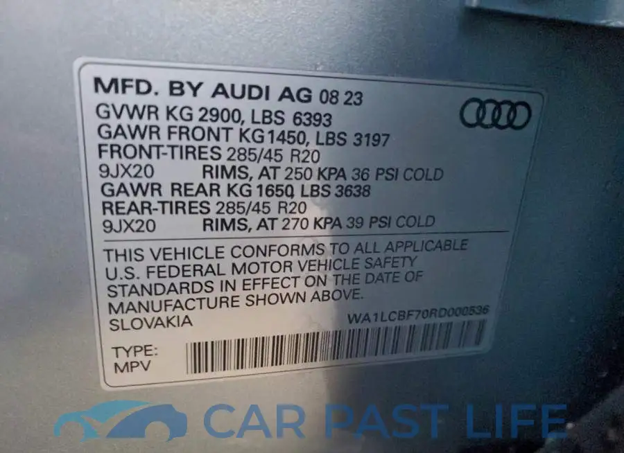 WA1LCBF70RD000536# 13