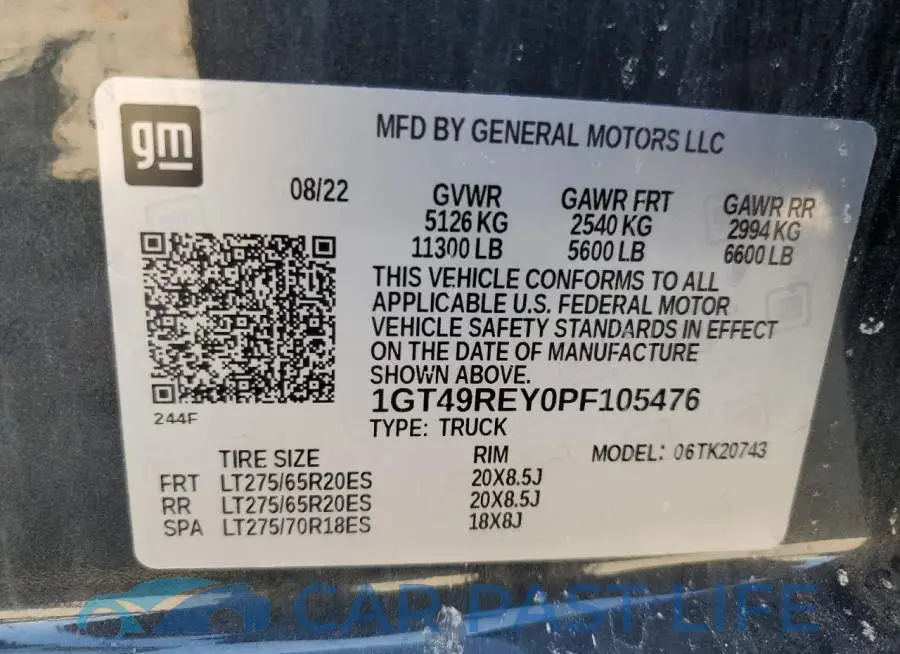1GT49REY0PF105476# 12