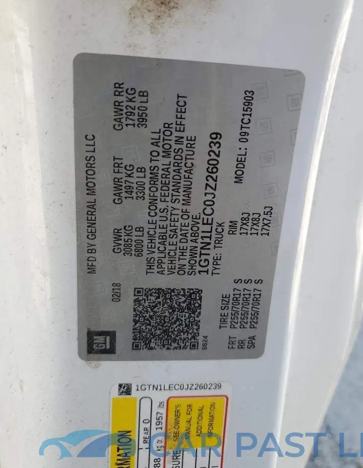 1GTN1LEC0JZ260239# 12