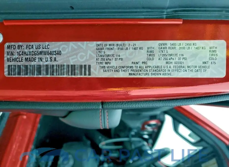 1C4HJXCG5MW640340# 13