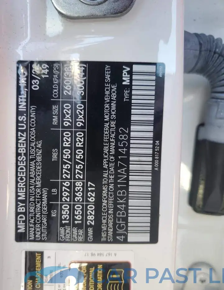 4JGFB4KB1NA714582# 13