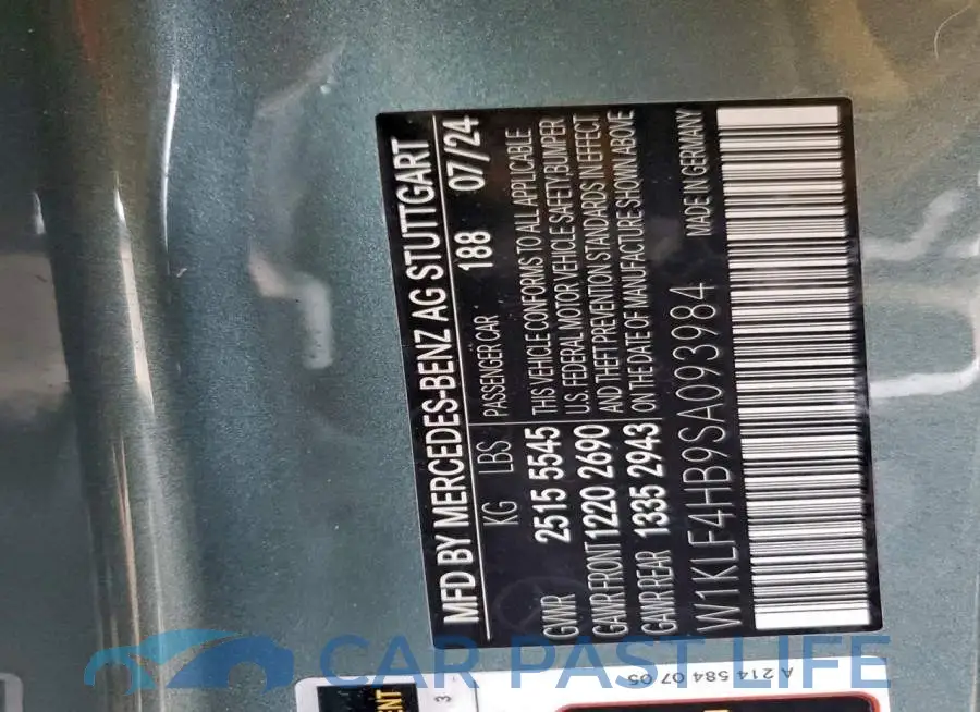 W1KLF4HB9SA093984# 12