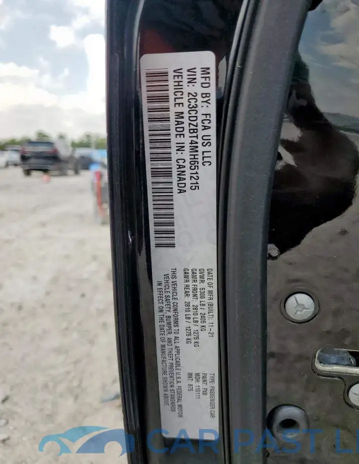 2C3CDZBT4MH651215# 12