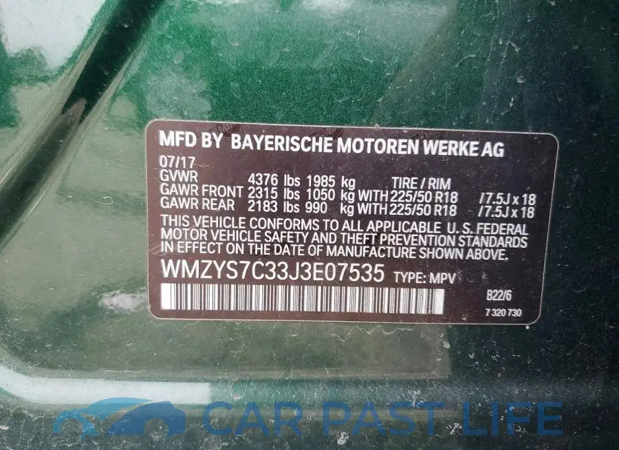 WMZYS7C33J3E07535# 12