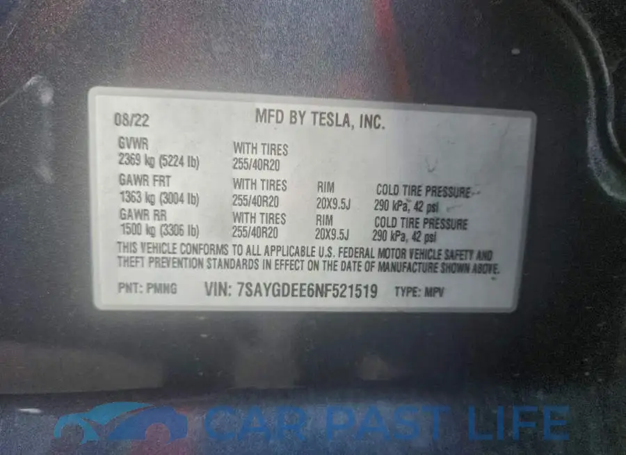 7SAYGDEE6NF521519# 12