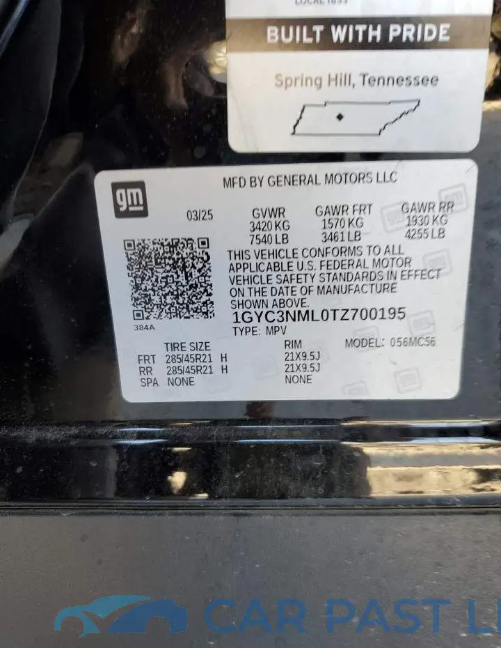 1GYC3NML0TZ700195# 13