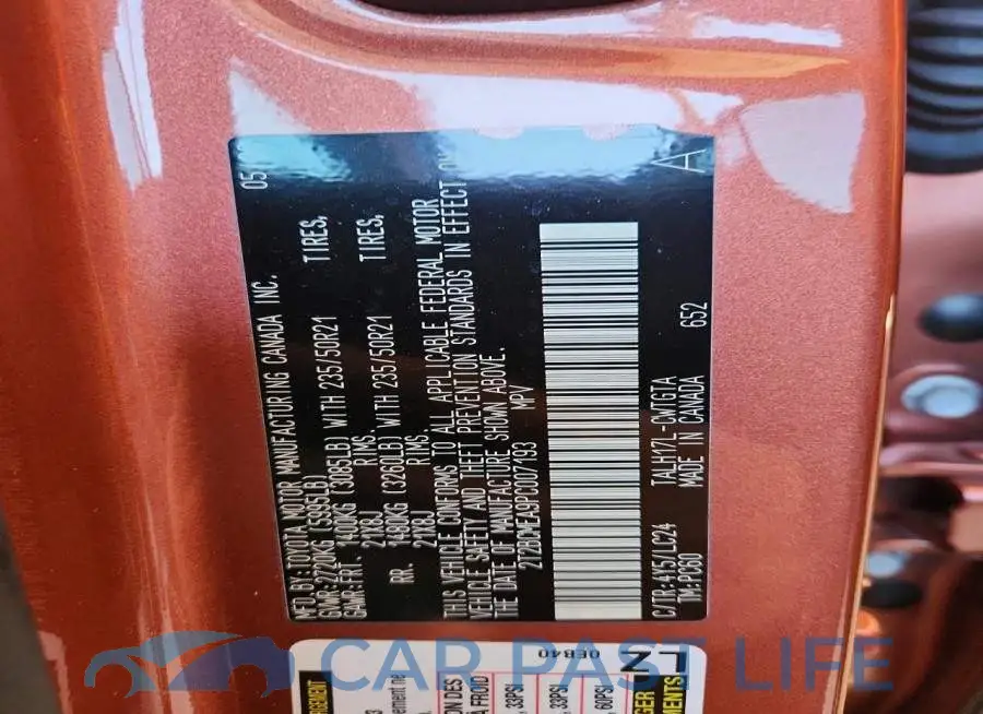 2T2BCMEA9PC007193# 13