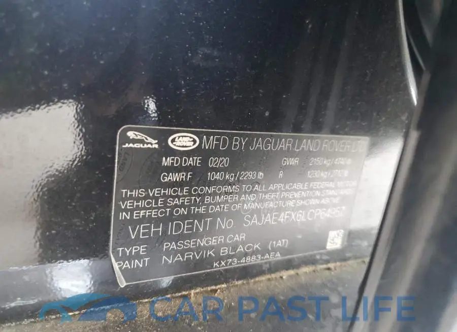 SAJAE4FX6LCP64957# 12