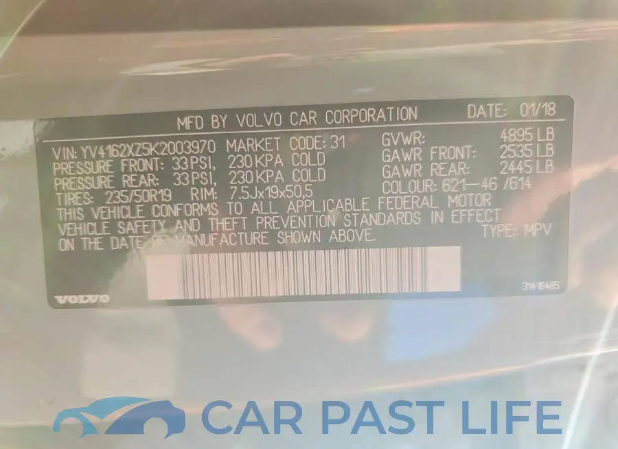 YV4162XZ5K2003970# 13