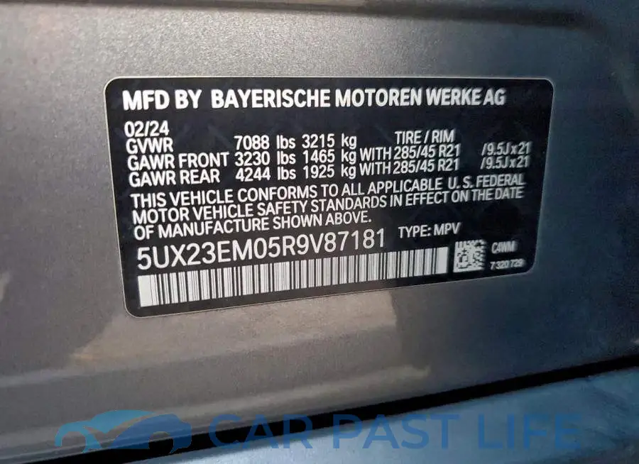 5UX23EM05R9V87181# 13