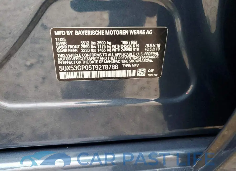 5UX53GP05T9278788# 13