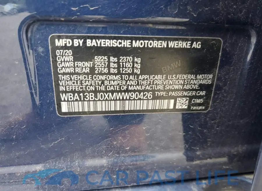 WBA13BJ0XMWW90426# 13