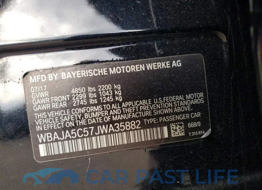 WBAJA5C57JWA35882# 13