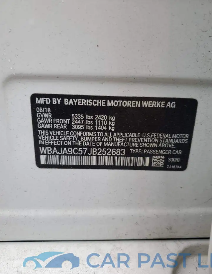 WBAJA9C57JB252683# 13