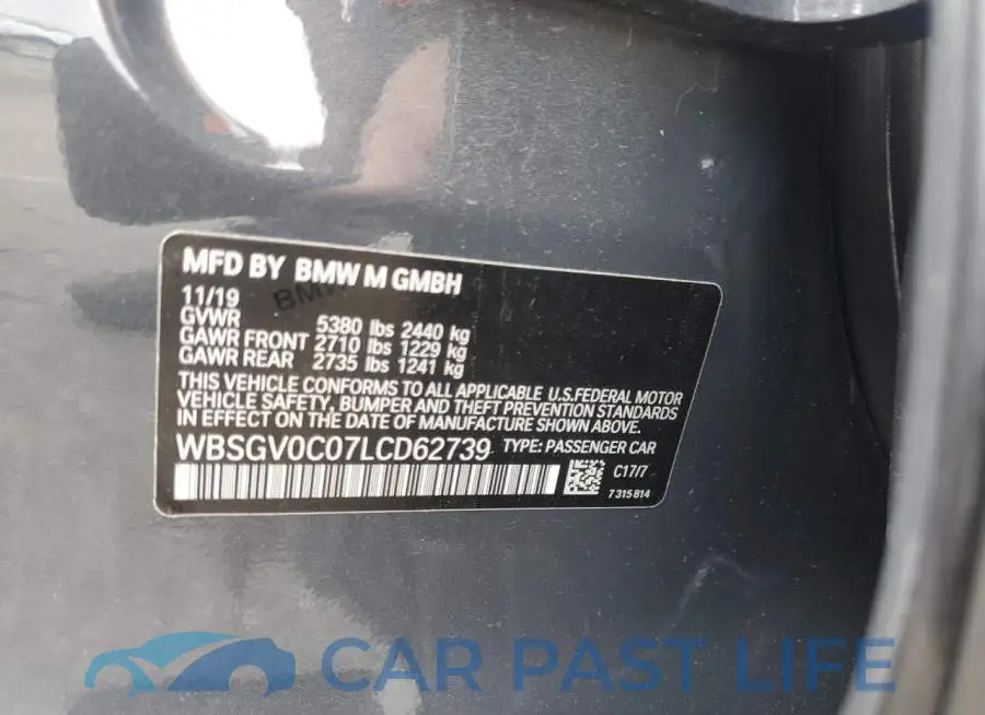 WBSGV0C07LCD62739# 12
