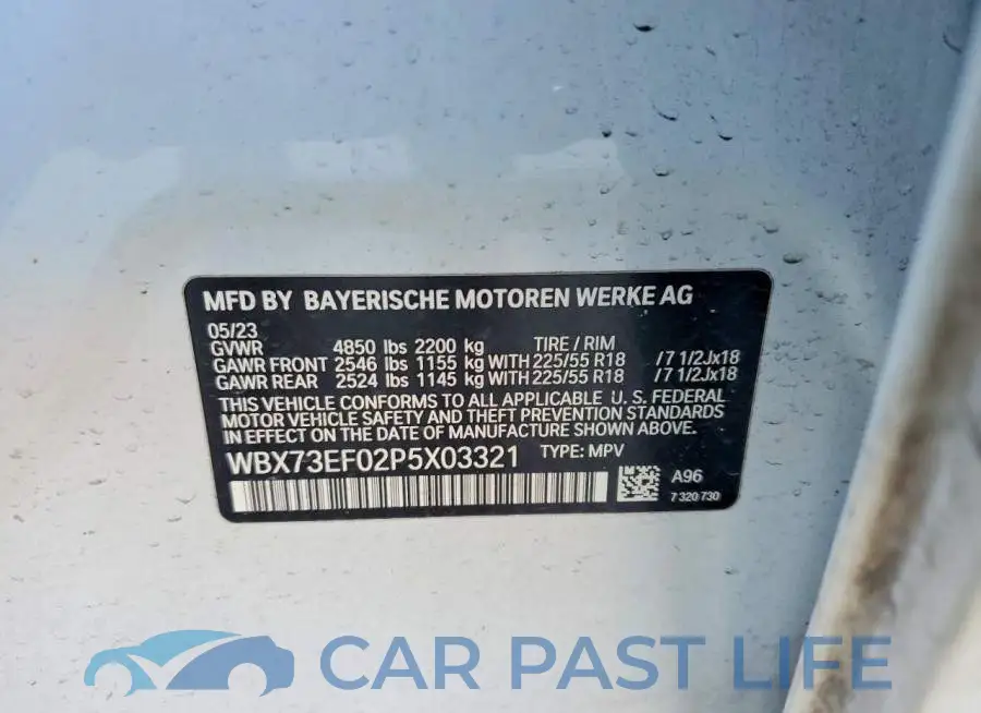 WBX73EF02P5X03321# 13
