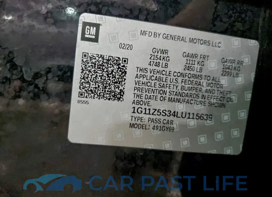 1G11Z5S34LU115639# 12