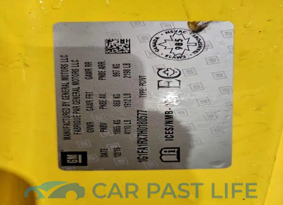 1G1FA1RX7H0180577# 12
