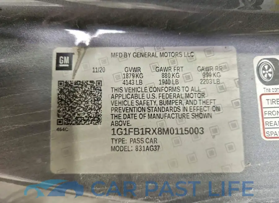1G1FB1RX8M0115003# 12