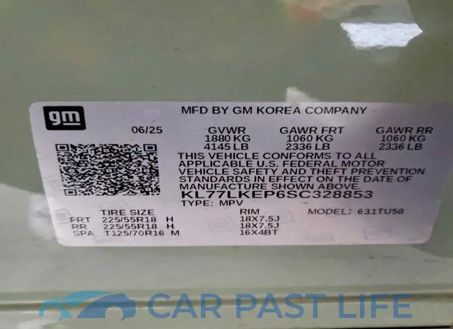 KL77LKEP6SC328853# 12