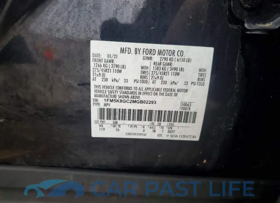 1FM5K8GC2MGB02293# 14