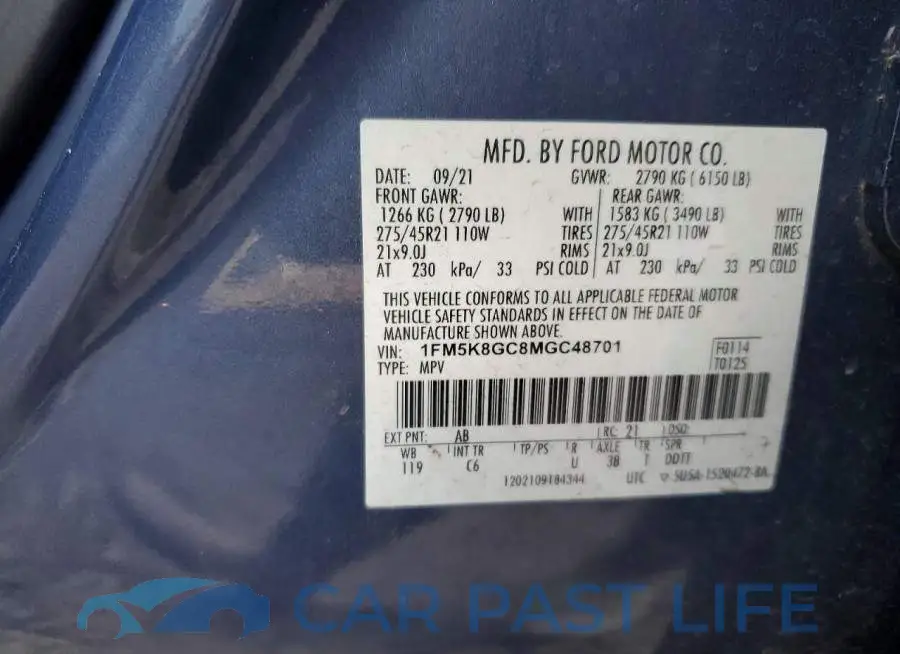 1FM5K8GC8MGC48701# 14