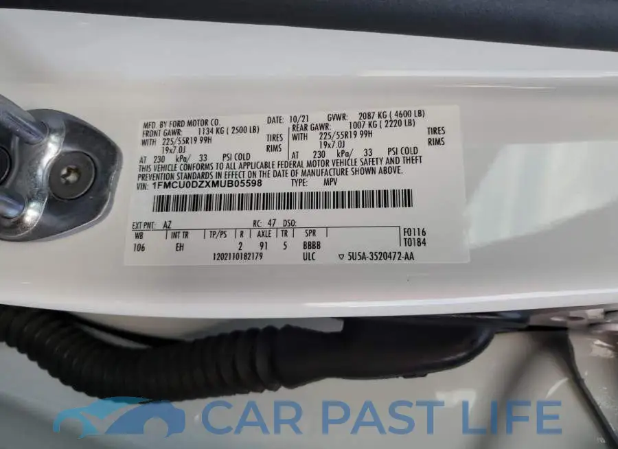 1FMCU0DZXMUB05598# 14