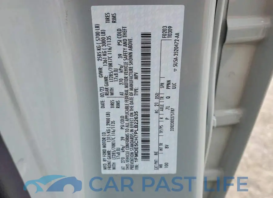 1FMDE5CH7PLB22635# 14