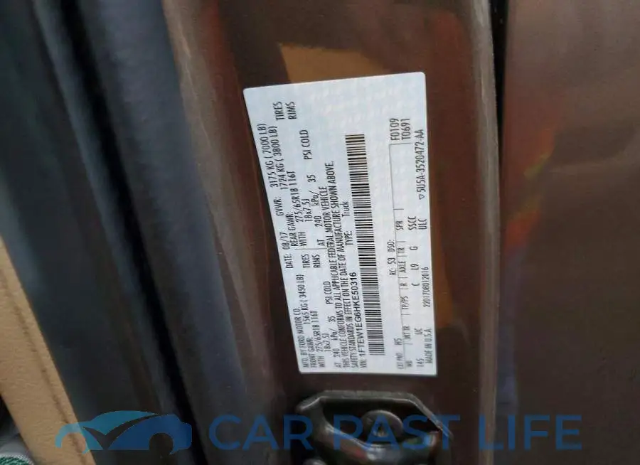 1FTEW1EG6HKE50316# 12