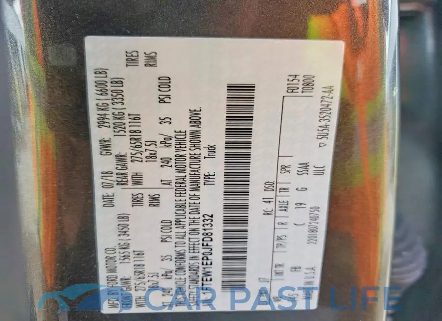 1FTEW1EP0JFD81332# 12
