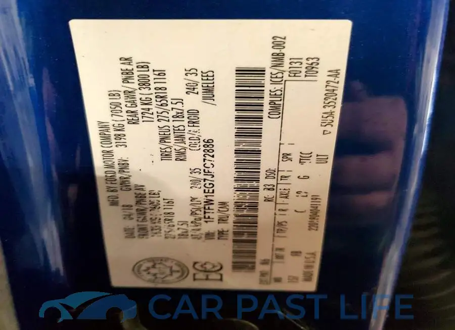 1FTFW1EG7JFC72886# 12