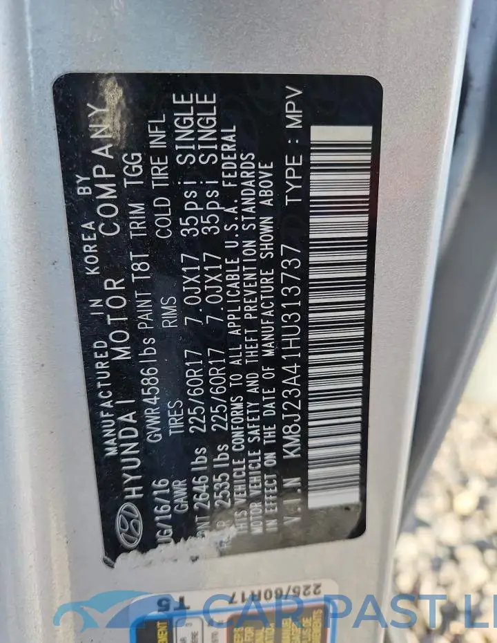 KM8J23A41HU313737# 14
