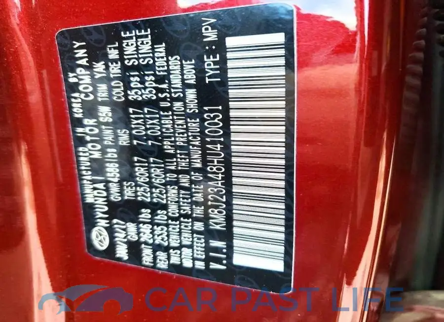KM8J23A48HU410031# 13
