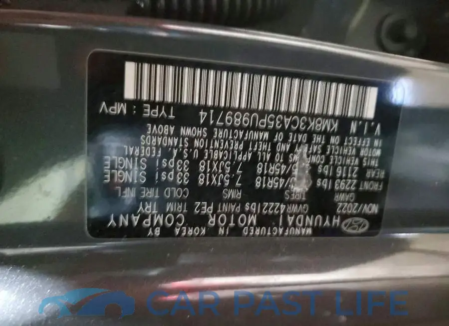 KM8K3CA35PU989714# 12