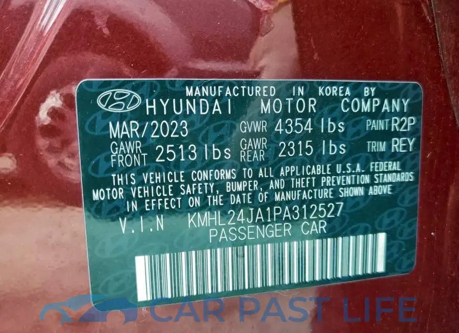 KMHL24JA1PA312527# 12