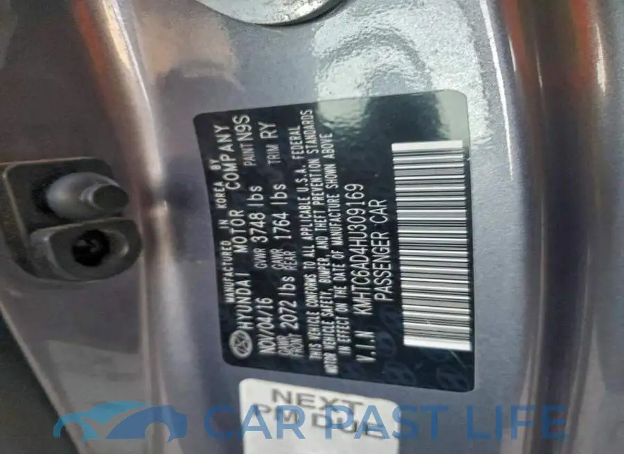 KMHTC6AD4HU309169# 12