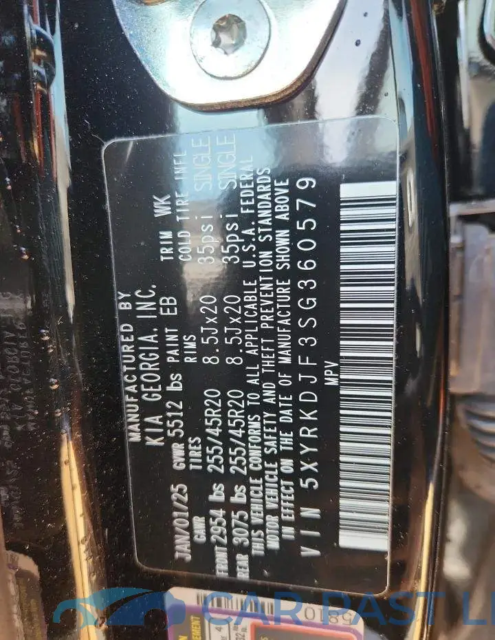 5XYRKDJF3SG360579# 14