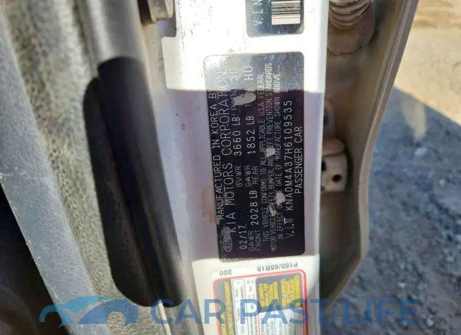 KNADM4A37H6109535# 12