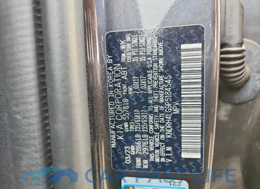 KNDRH4LG9P5184545# 13
