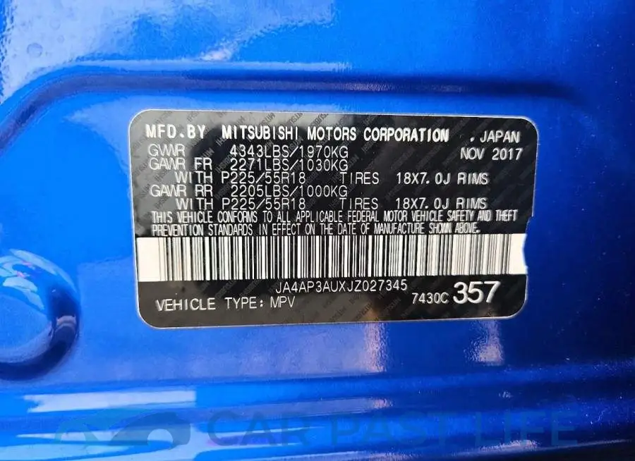JA4AP3AUXJZ027345# 12