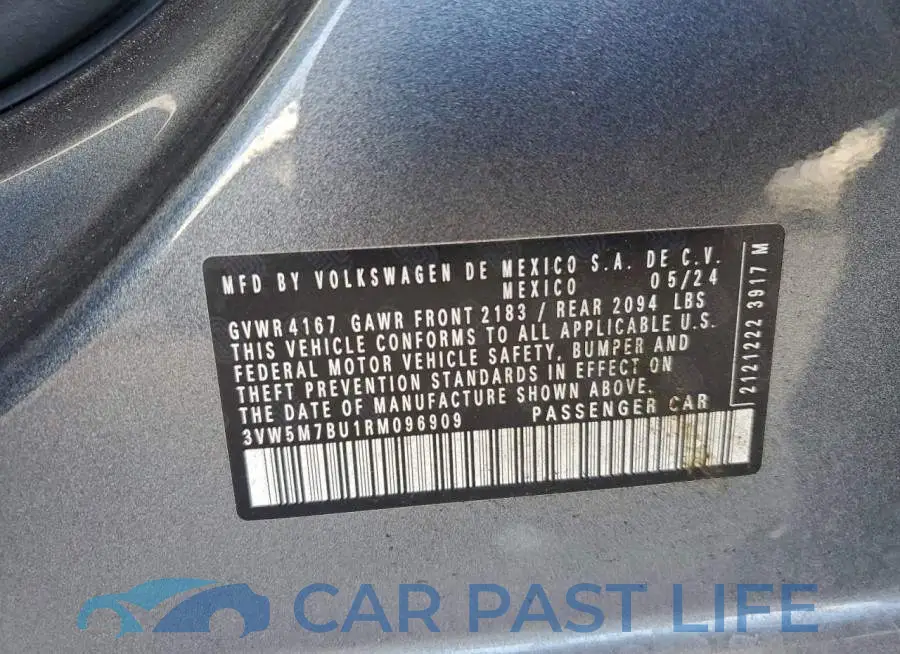 3VW5M7BU1RM096909# 12