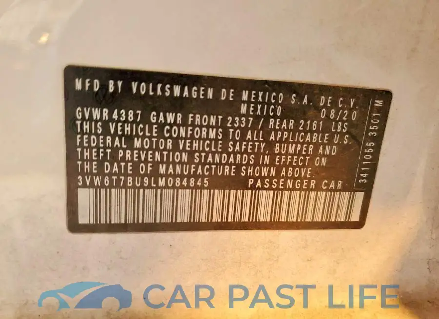 3VW6T7BU9LM084845# 12