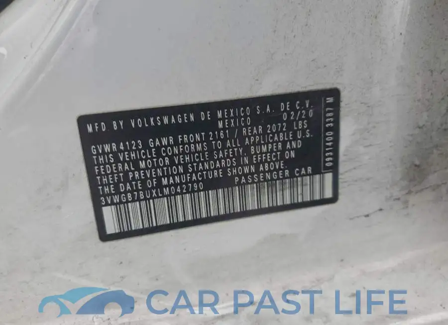 3VWGB7BUXLM042790# 12