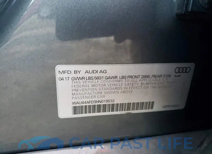 WAU44AFD3HN019532# 12